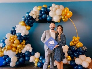 Maria Guerrero with her fiance on Match Day