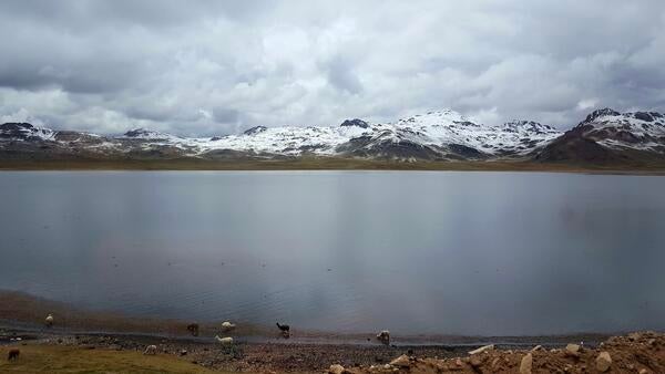 mountain and lake for high-altitude research