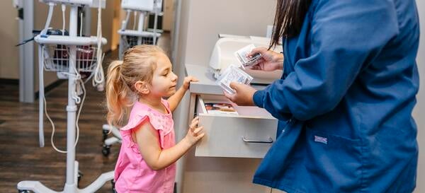 Child working with a doctor