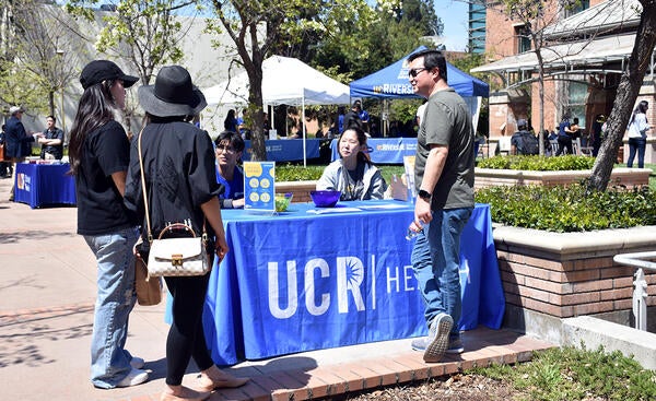 The UCR Health table was popular at the Open House 2023.