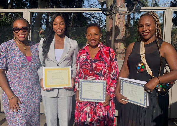 From left, Ruqayyah Malik, MD, Erin Fletcher, MD, Deborah Deas, MD, MPH, and Ijeoma Ijeaku, MD, MPH, FAPA