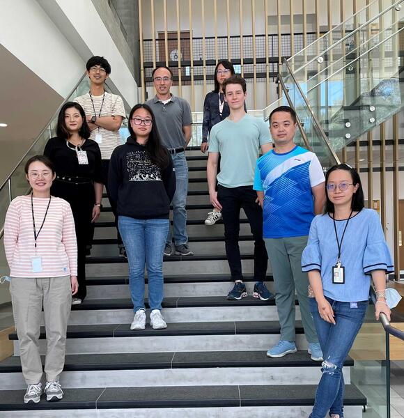 Dr. Zheng with members of his lab