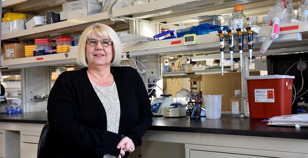 Coss in her lab