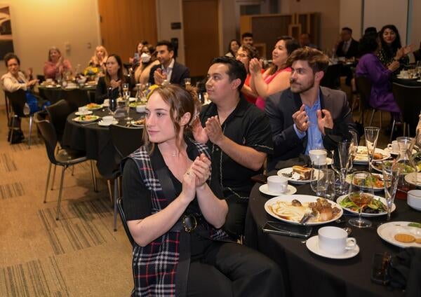 The crowd applauding at the 2025 Awards Ceremony