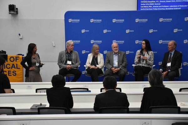 Panel discussion at the Biomedical Sciences 50th anniversary symposium