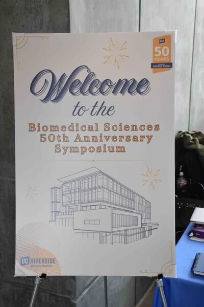 Sign from the Biomed 50th anniversary symposium