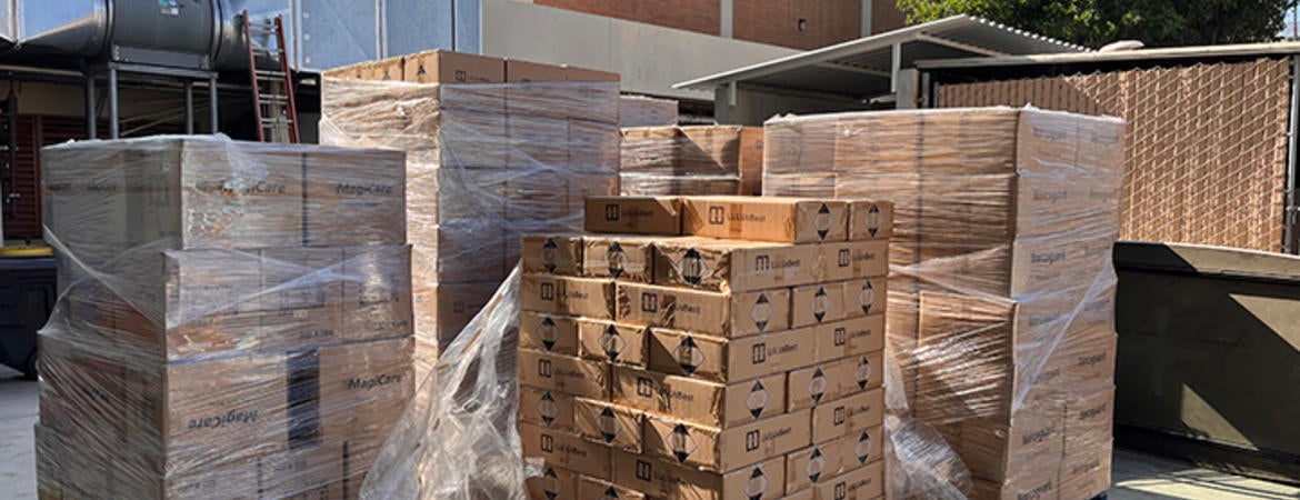 pallets of PPE