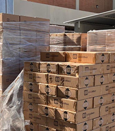 pallets of PPE