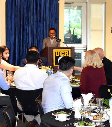 Dean Deas speaking at Graduation Awards Dinnner