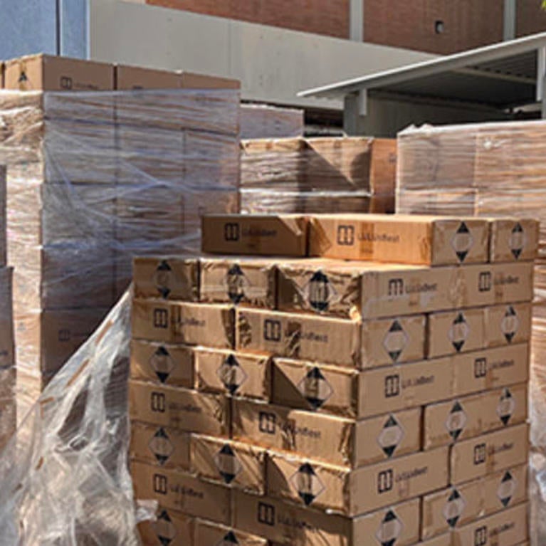 pallets of PPE
