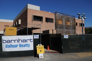 The south side of the SOM Education Building under construction in 2011.