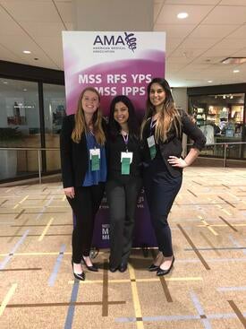 JuliaSeiberling-AMA Julia Seiberling and two other women at an AMA conference