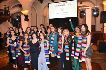 Students standing together at the LMSA West conference gala