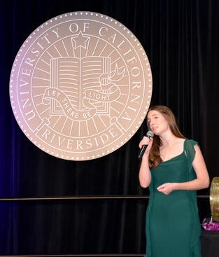 Alyssa Brand, Class of 2030, performs at the 2026 gala