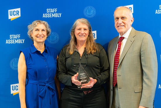 barton_chancellor_24 Kathy Barton with Provost Liz Watkins and Chancellor Kim Wilcox